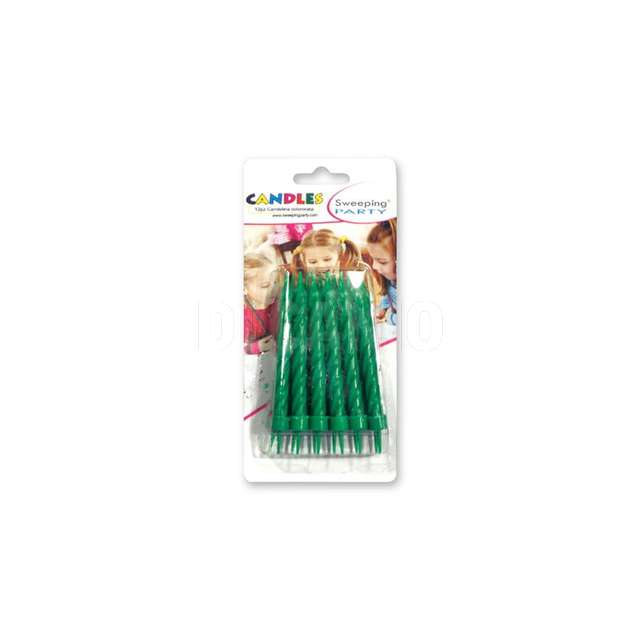 Candelina monocolore 12pz verde mvt.9503 - Principale