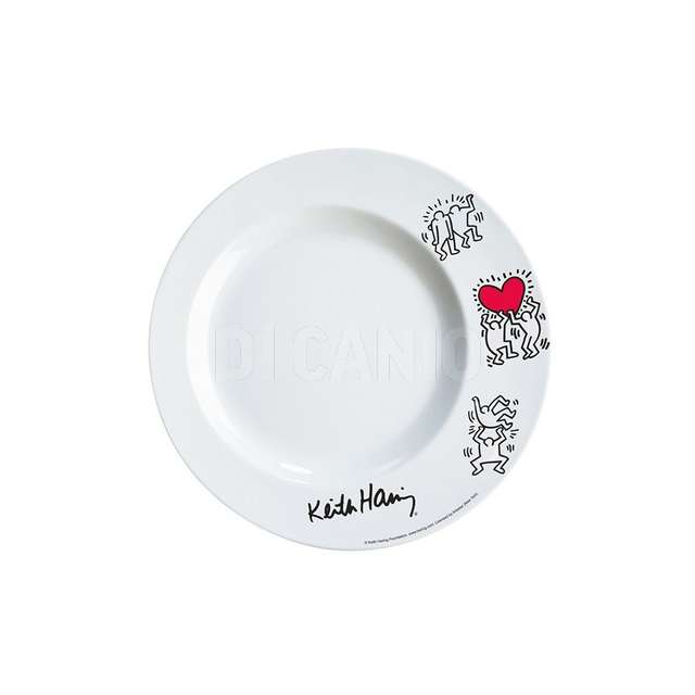 Piatto piano keith haring love bbsin melamina doppia - Principale