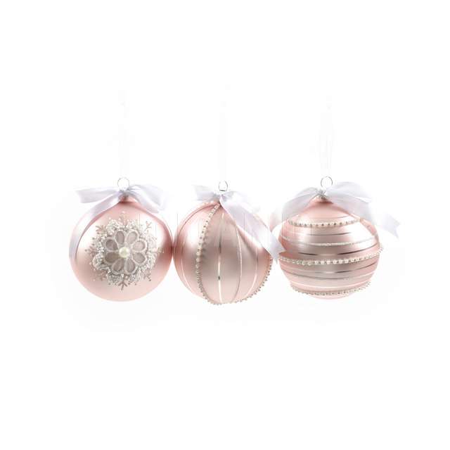 Palla di natale in vetro diam.10cm decori assortiti in espositore - Principale