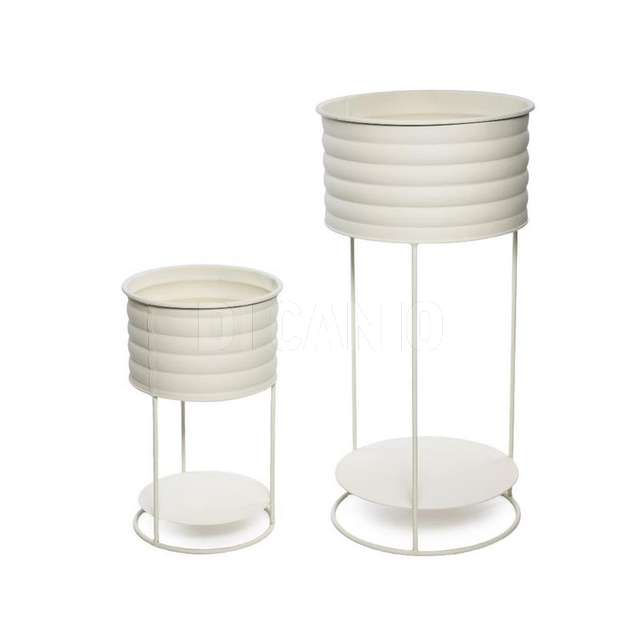 Set 2 portavaso con struttura in metallo 19x31/25.5x53 - Principale