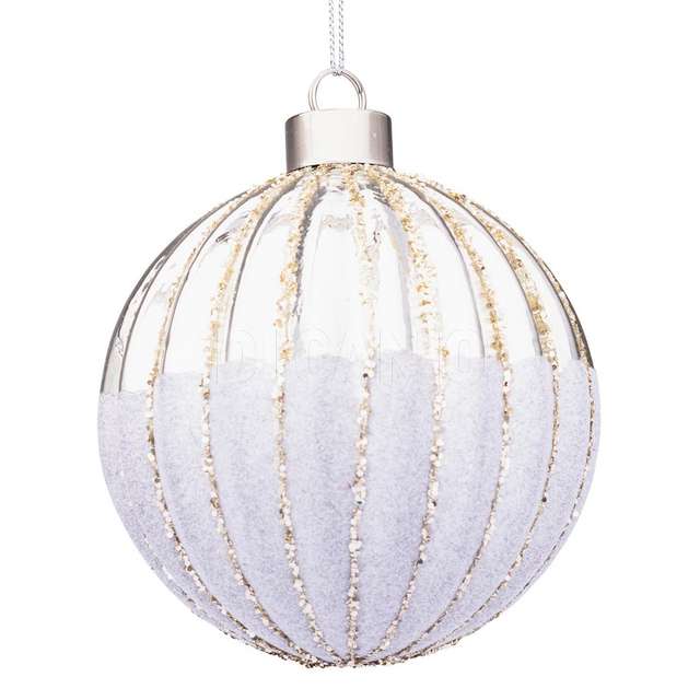 Sfera vetro segment argento diametro 100 - Principale