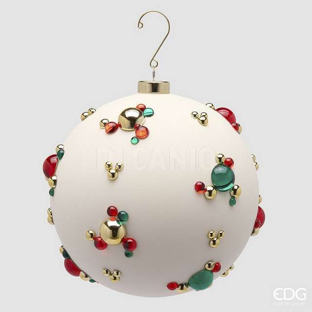 Addobbo palla bolle d.15 white - Principale