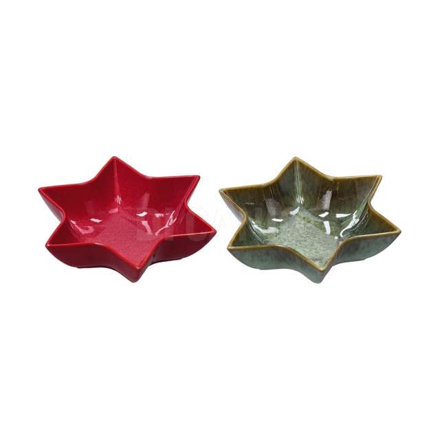 Ciotola ceramica stella natale ass. d26xh6 - Principale