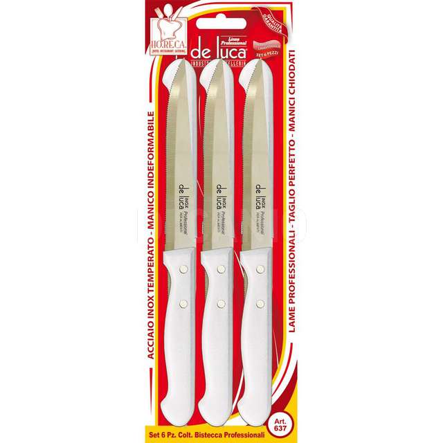 Set 6pz coltelli bisetcca m_chiod.bianco de luca.-637b - Principale