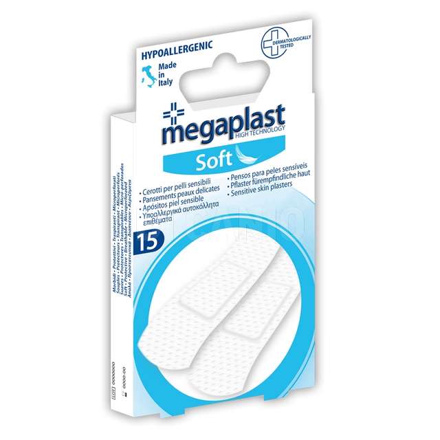 Cerotti soft 15 pz formato medio 7cmx2cm tnt bianco megaplast - Principale