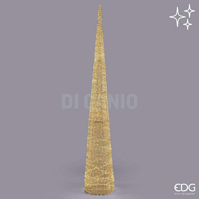 Albero led curly cono 3200microled h.280 d.45 ip44 oro - Principale
