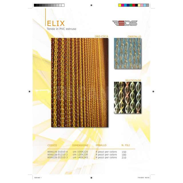 Tenda elix multicolor 100x230 reds - Principale