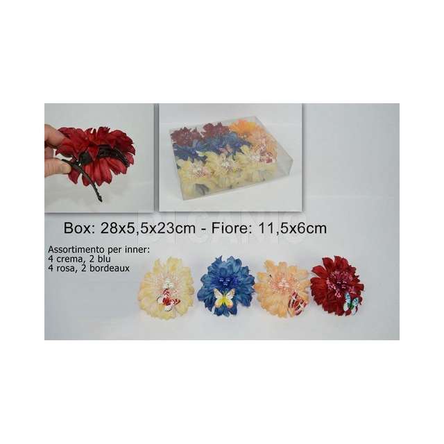Pinzone fiore c_farfalla 5 colori due esse. - Principale