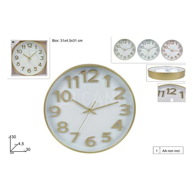 Orologio muro cm.30 3 colori - Principale
