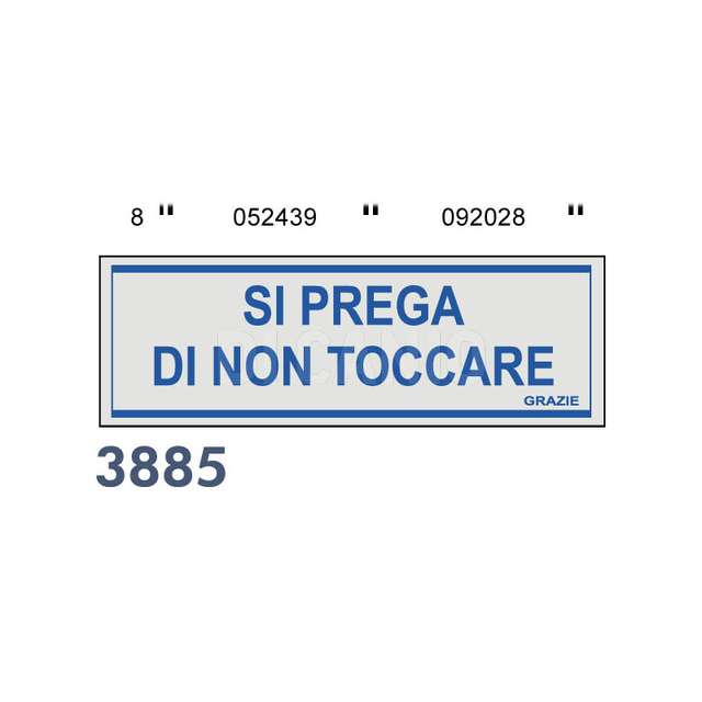 Oad_non toccare 15x5cm j3885 gicos - Principale