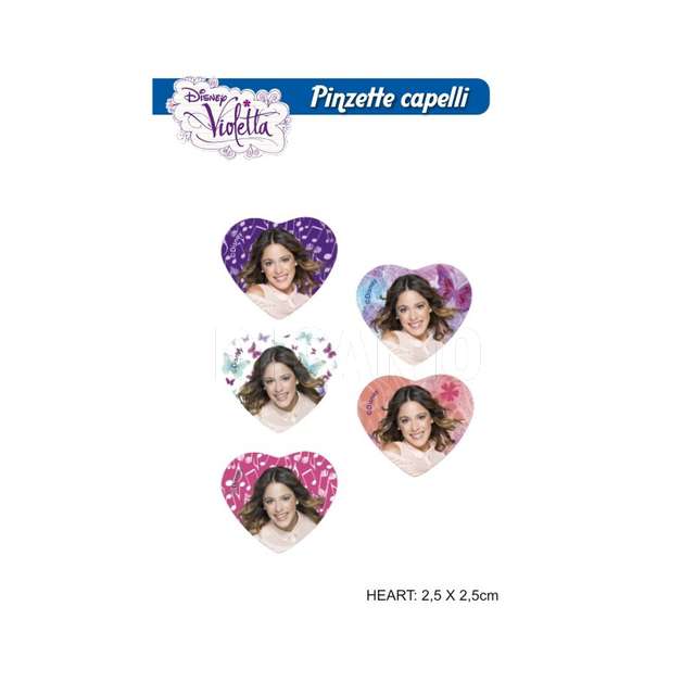 Mini pinze 4pz cuore violetta mc.as7911- - Principale