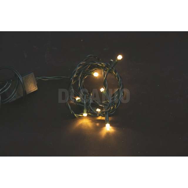 Catena 40 led fissi bcaldo cavo verde mt.4+1 50 x interno - Principale