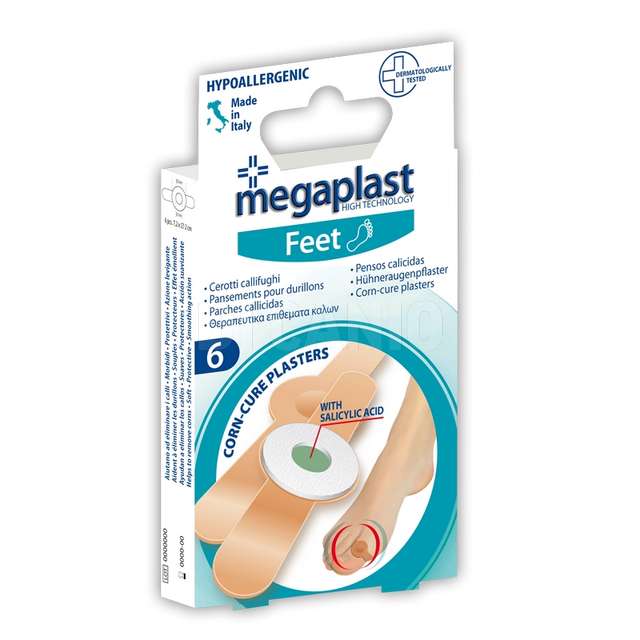Cerotti callifughi disco centrale 6 pz feet megaplast - Principale