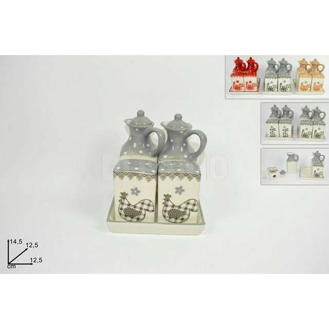 Set menage decoro pasquale 2 ass. 3 col. due esse. - Principale