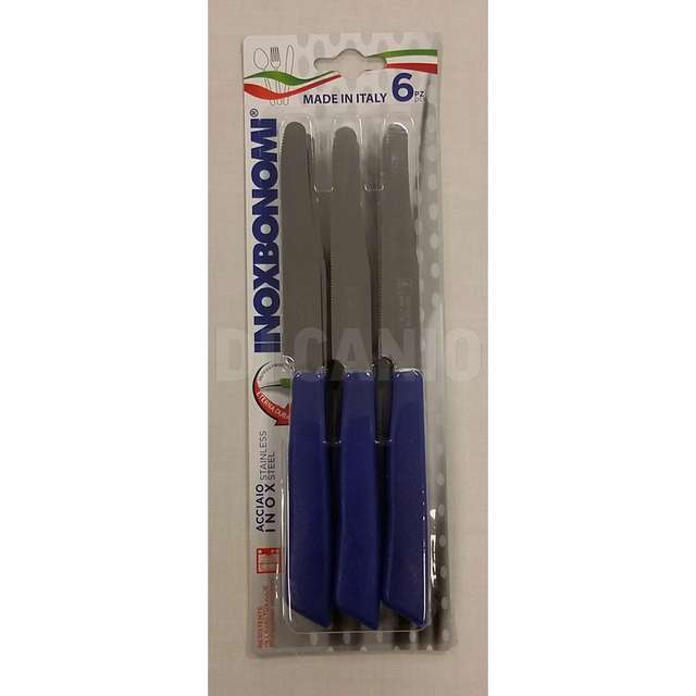Blister 6 pz coltello tavola blu bonomi - Principale