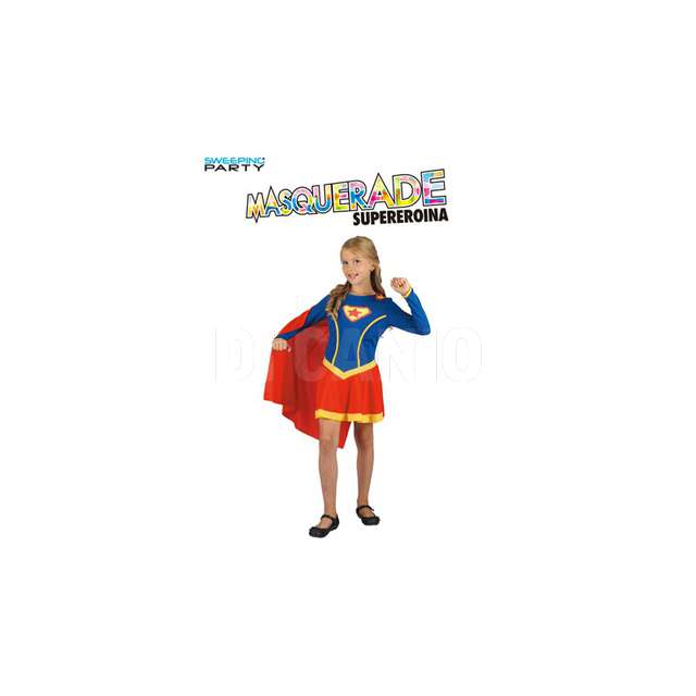 Costume super woman 6-14 anni - Principale