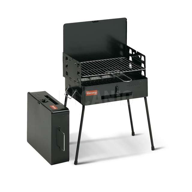 Barbecue pic nic ferraboli 50x30 h55 gambe pieghevoli a valigetta griglia 40x30 - Principale