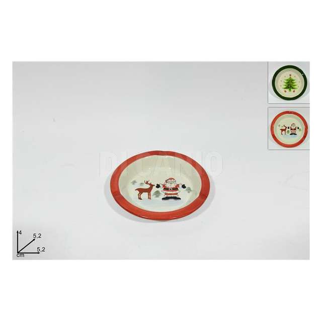 Posacenere tondo decoro nartalizio2ass qs21005 a b - Principale