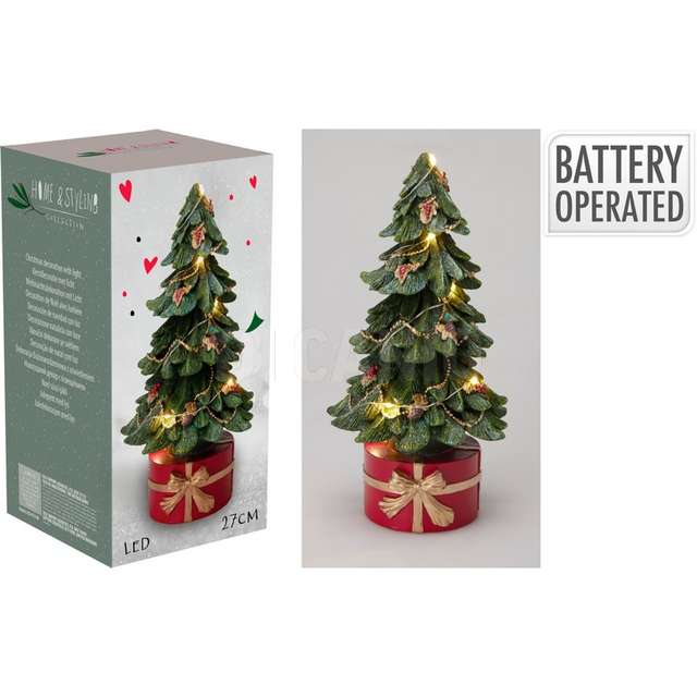 Albero resina c/led 13x27cm - Principale