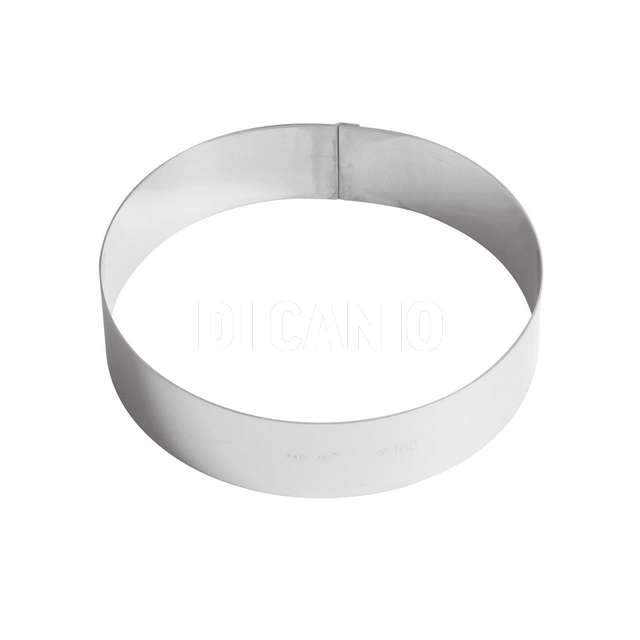 Anello per torte cm.18 h.4.5 inox paderno - Principale