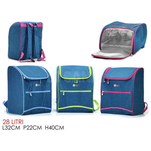 Zaino termico jeans 28lt 32x22x40cm 3ass - Principale