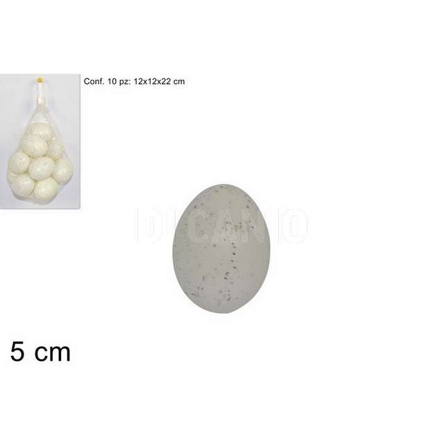 Uova 5cm set 10pz sacchetto rete bianco due e. - Principale