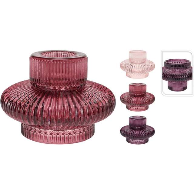 P/candela vetro 7x6cm 3ass - Principale