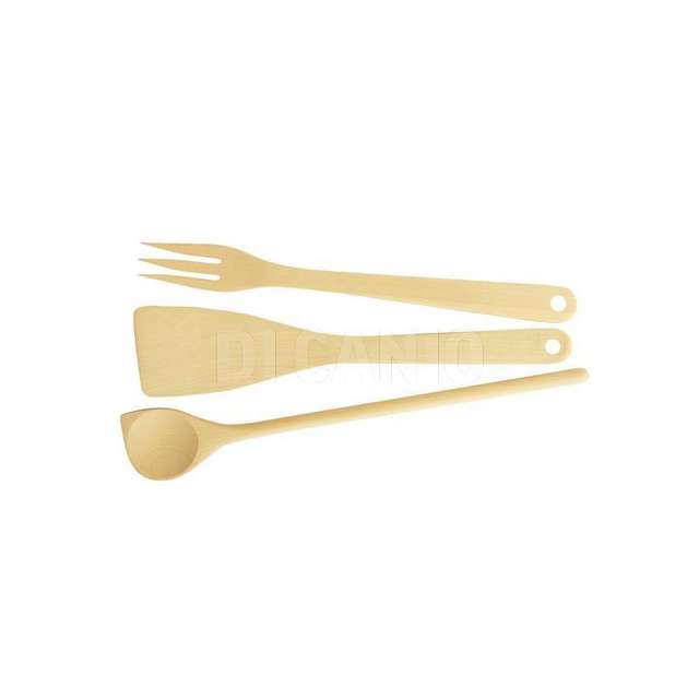 Cucchiaio forchettone spatola set 3 pzwoody tescoma - Principale