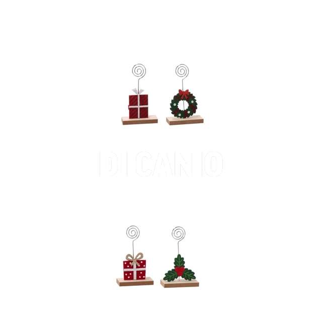 Segnaposto mdf 4 ass. natale cm7x4xh13 - Principale