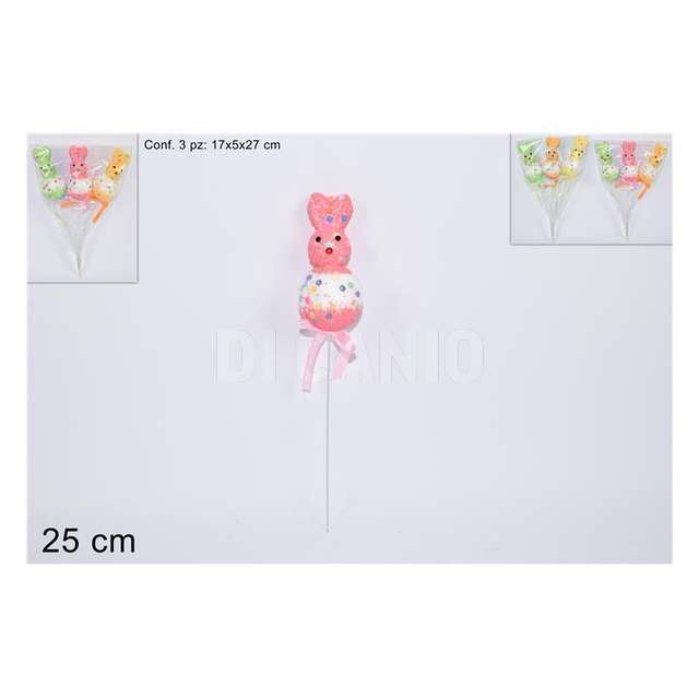 Set 3 pz spilloni coniglio colori assortiti - Principale