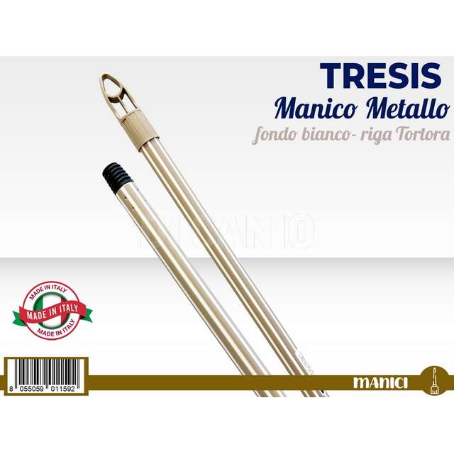 Manico metallo 130 bainco/tortora - Principale