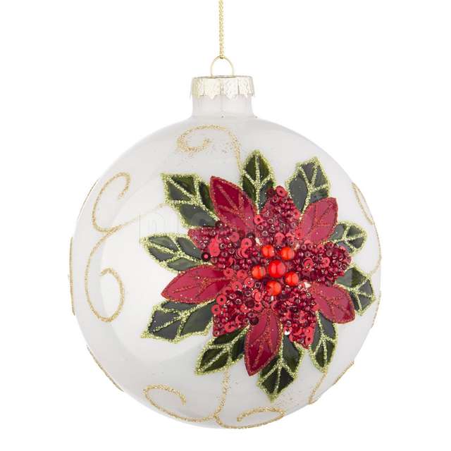 Sfera vetro poinsezia dm.100 - Principale