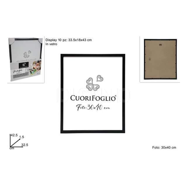 Cornice legno per foto 30x40 nero - Principale
