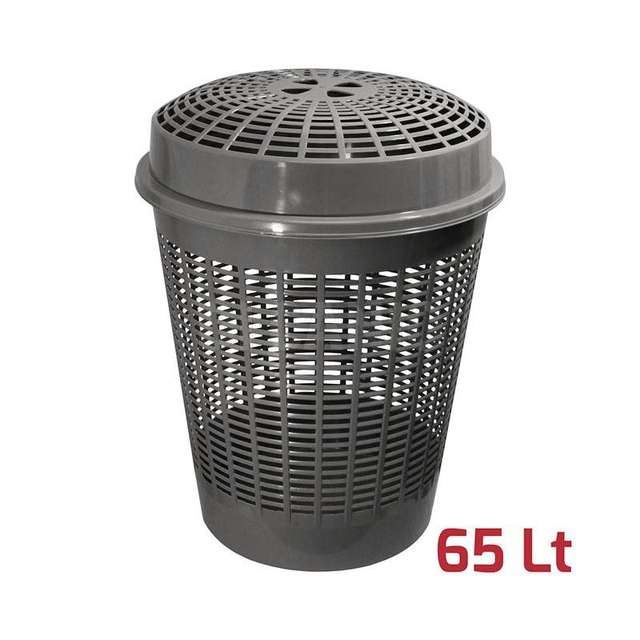 Cesta europa con coperchio grigio talpa - Principale