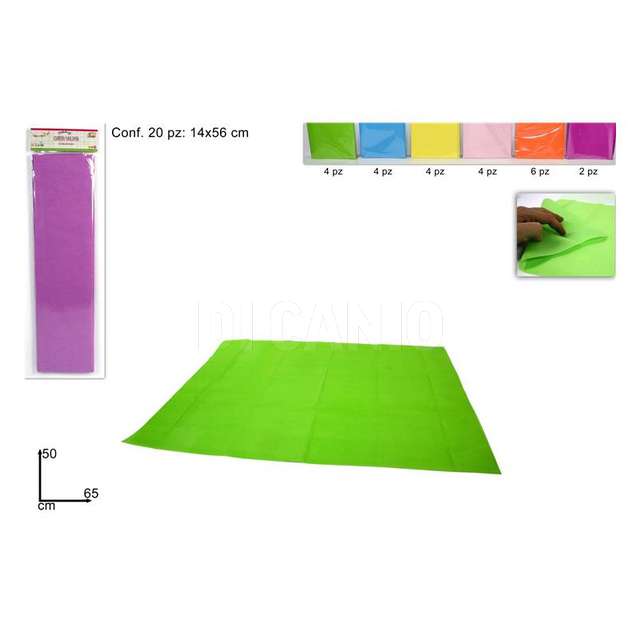 Foglio carta velina 20pz 6 colori d.e. - Principale