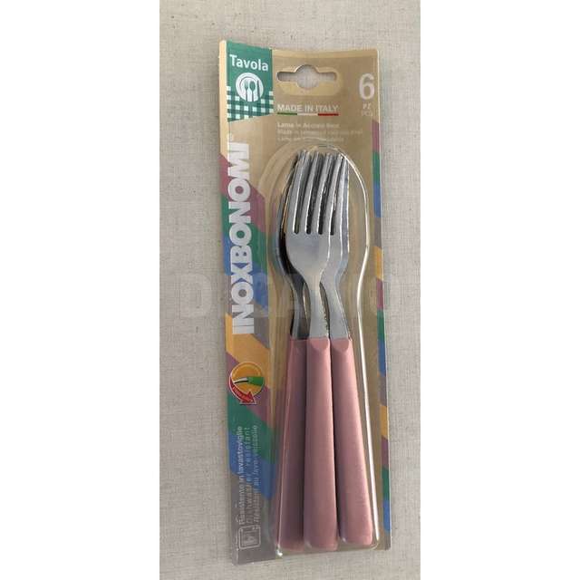 Blister 6 pz forchetta pastello rosa antico bonomi - Principale