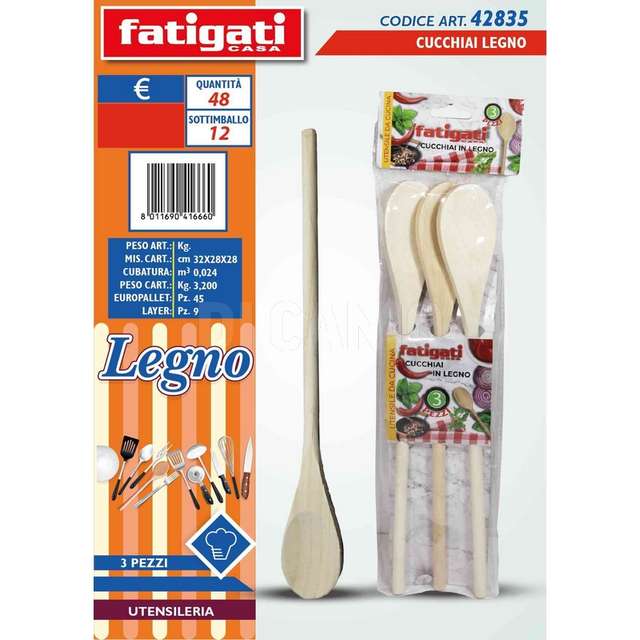 Cucchiai in legno 3pz - Principale