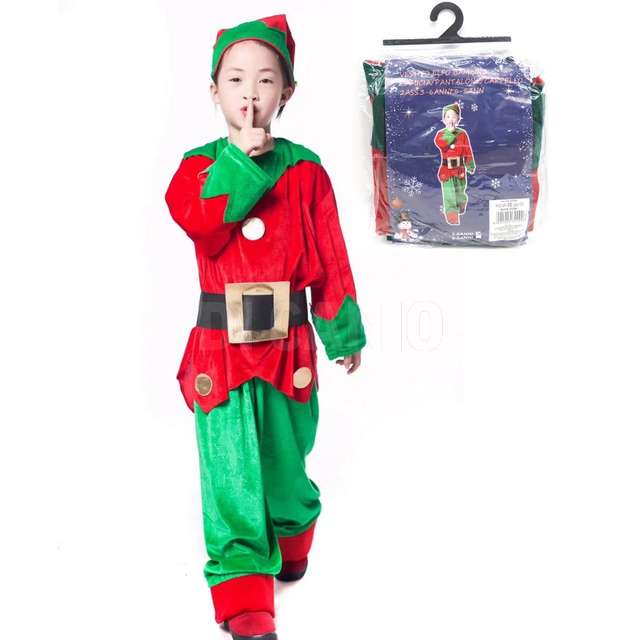 Vestito elfo bambino camicia/pantalone/cappello 2ass.3-6anni,6-8anni - Principale