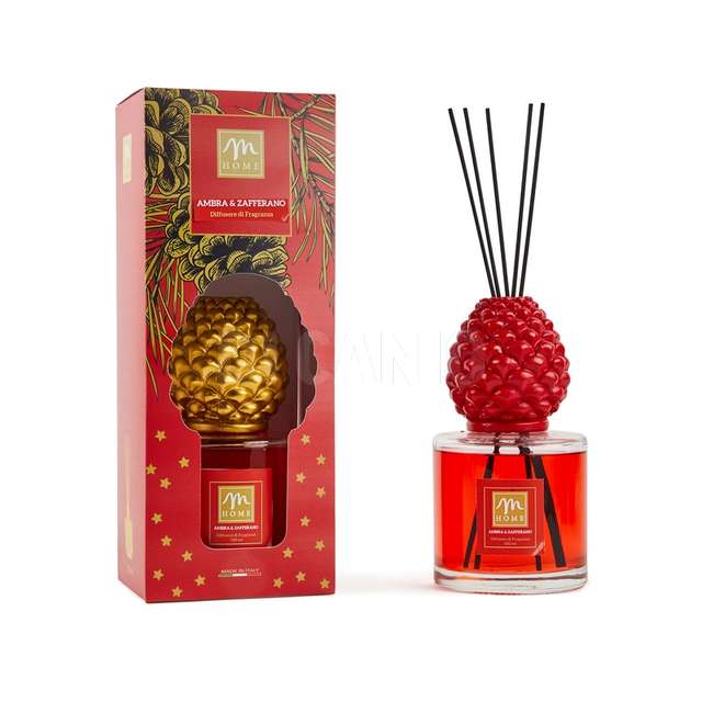 Diffusore di essenza lola 500 ml ambra& zafferano ass. con bacchetti in fibra - Principale