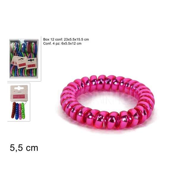 Elastici capelli 5.5cm set 4pz coloratii - Principale