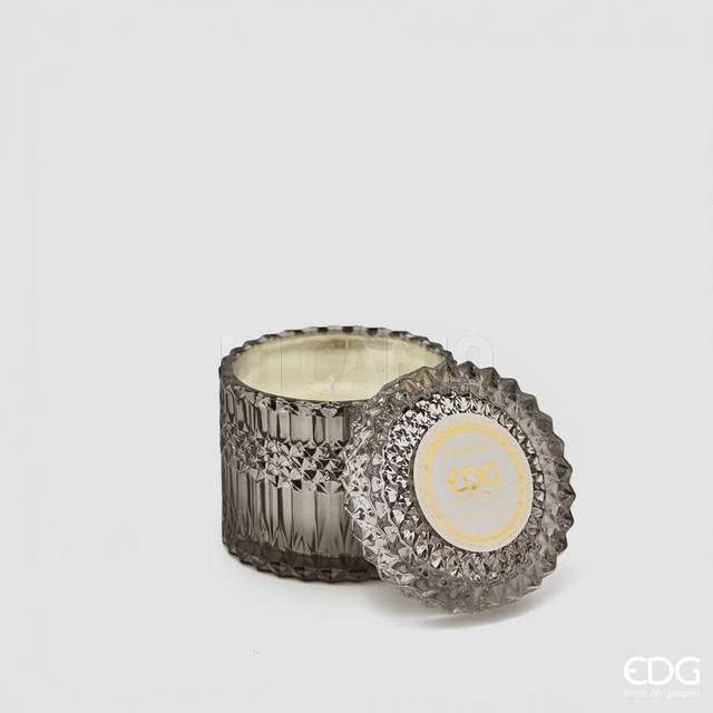 Candela crystal c/vaso h10,5 d10,5 basil & mint edg - Principale