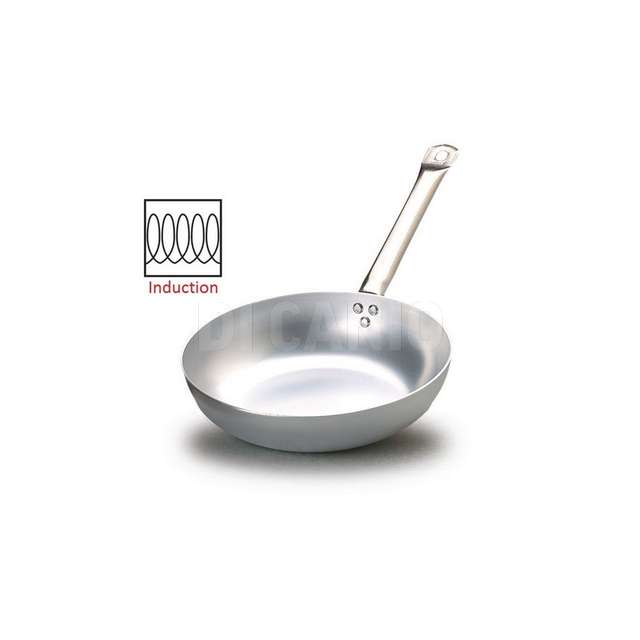 Padella alta alluminio 3mm fasa cm28 h 5,5 doppio fondo induzione professionale - Principale