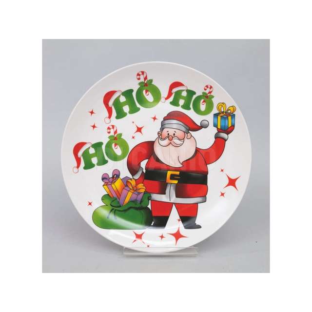 Piatto ceramica cm.27 babbo natale oh oh oh - Principale