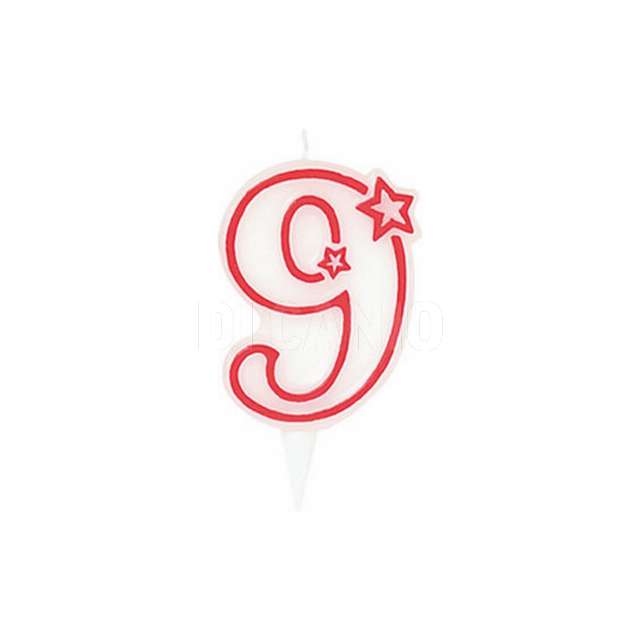 Candelina numerale 9 bbs - Principale