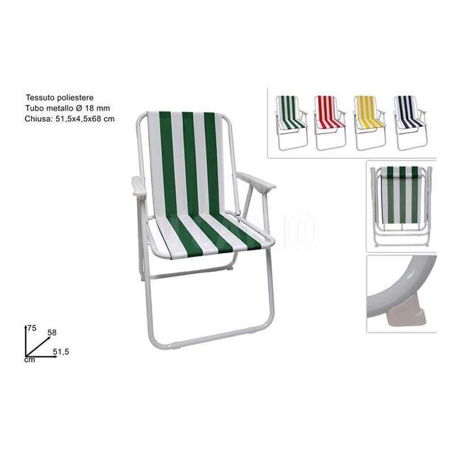 Sedia relax fantasia fasce 4 colori - Principale