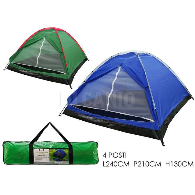 Tenda 4 posti 240x210x130 cm. 2 assortita - Principale