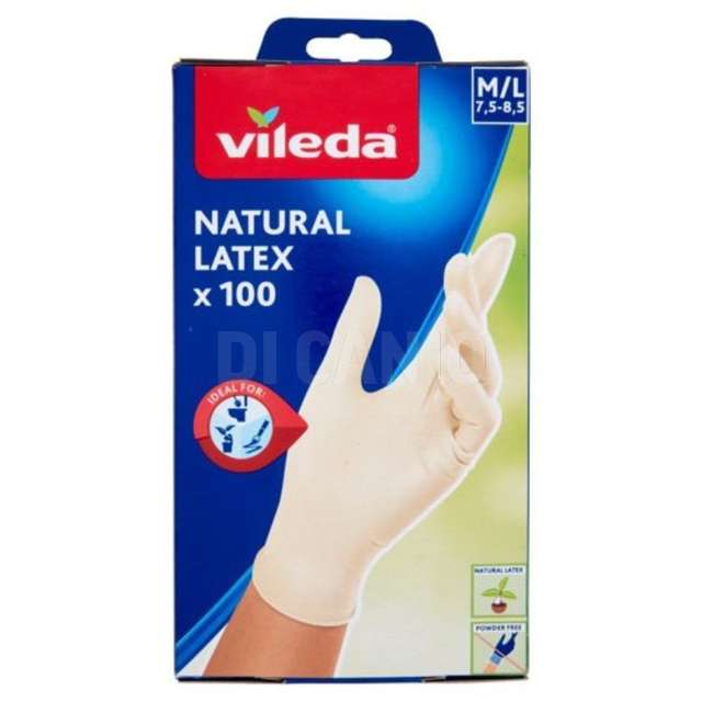 Conf. 100 guanti latex natural mis. m/l vileda - Principale