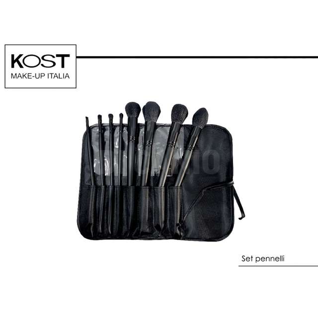 Set 8 pennelli trucco kost linea profes.con borsetta - Principale