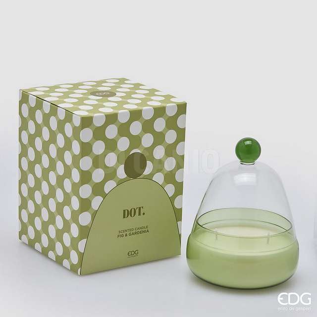 Candela dot con profumo h.17.2 d.12 fig & gardenia edg - Principale