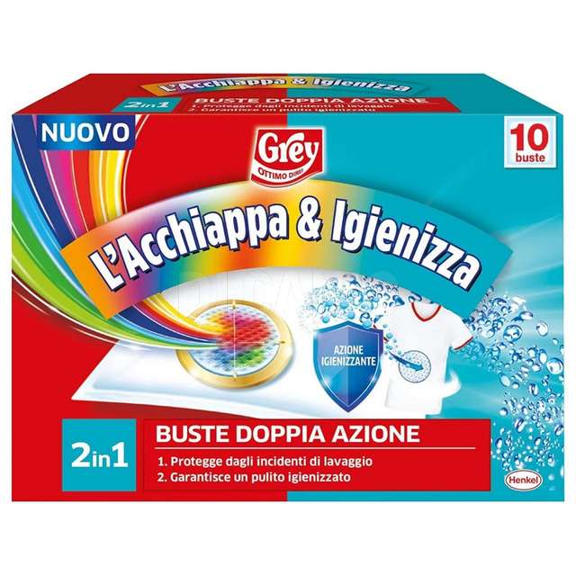Grey acchiappacolore x 10 buste 2 in 1 - Principale